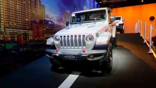 Pasay Abril Jeep Wrangler Rubicon Manila International Auto Show Abril — Vídeo de Stock