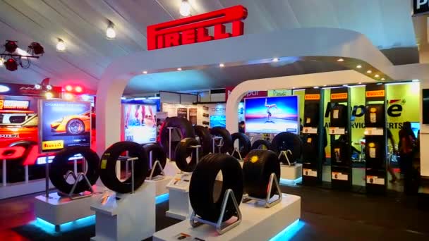 Pasay April Pirelli Booth Manila International Auto Show April 2019 — Stock Video