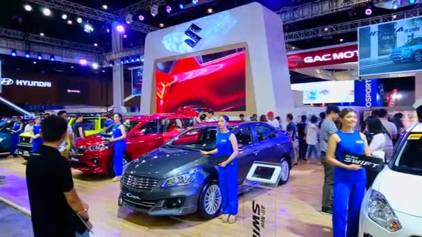 Pasay Abril Stand Suzuki Manila International Auto Show Abril 2019 — Vídeo de stock