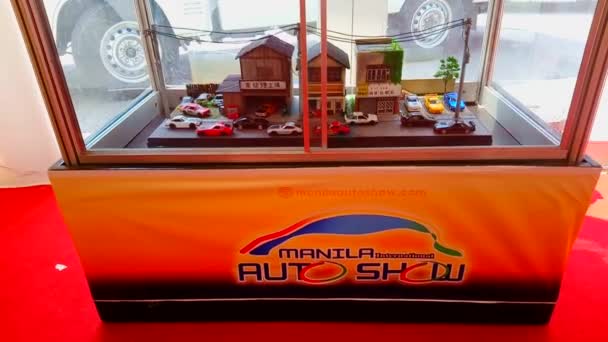 Pasay April Toy Car Display Manila International Auto Show April — Stock Video