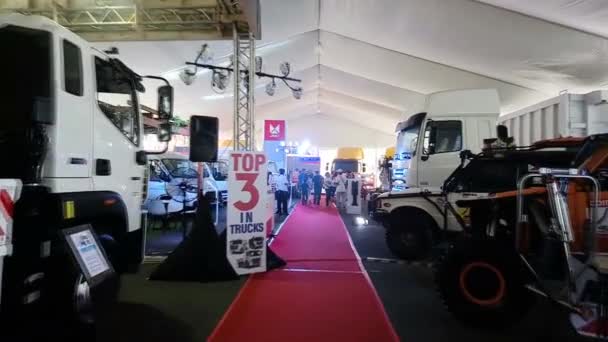Pasay Abril Exhibiciones Camiones Manila International Auto Show Abril 2019 — Vídeo de stock