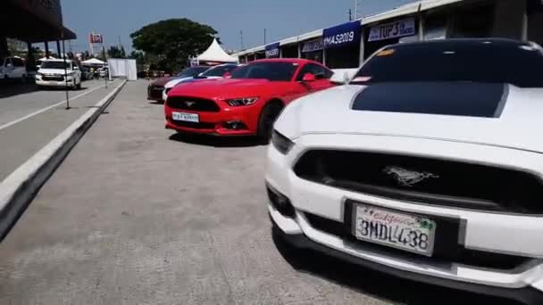 Pasay Apr Ford Mustang Car Display Showcase Manila International Auto — ストック動画