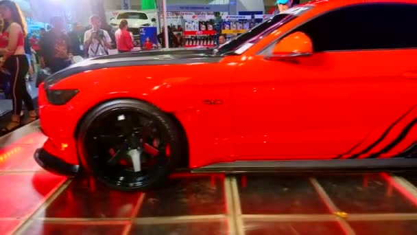 Pasay Maj Ford Mustang Den Maj 2019 Trans Sport Show — Stockvideo