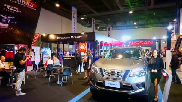 Pasay May Nissan Car Booth May 2019 Trans Sport Show — 图库视频影像