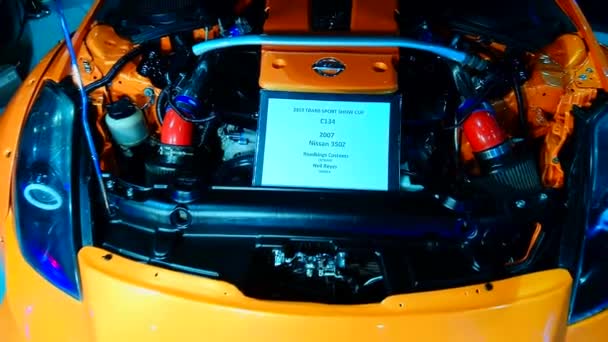 Pasay Maio Nissan 350Z Maio 2019 Trans Sport Show Centro — Vídeo de Stock