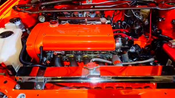 Pasay May Toyota Corolla Engine May 2019 Trans Sport Show — Stock Video