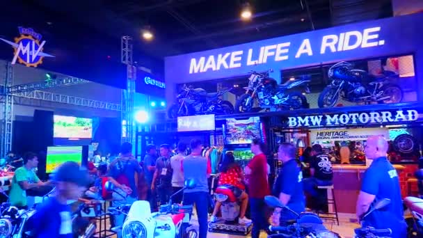 Pasay Juni Bmw Motorfiets Stand Juni 2019 Makina Moto Motorshow — Stockvideo