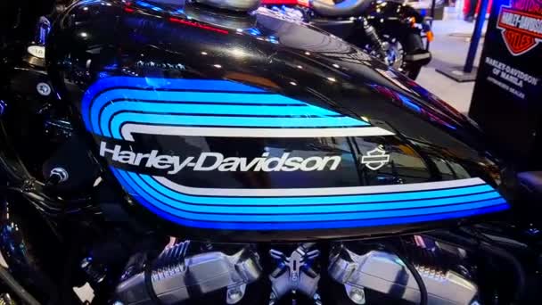 Pasay June Harley Davidson Motorbike June 2019 Makina Moto Motorcycle — Stock Video