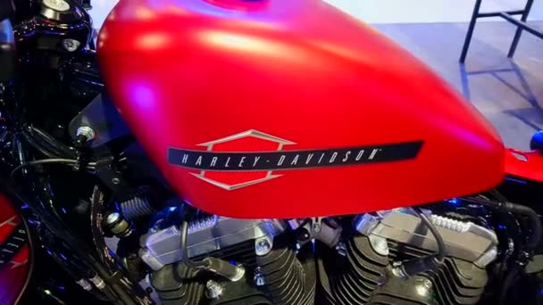 Pasay Giugno Harley Davidson Motocicletta Giugno 2019 Alla Fiera Motociclistica — Video Stock