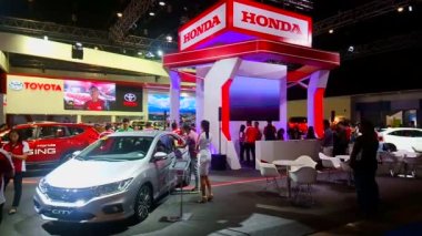 Pasay, PH - 27 Ekim - Honda otomobil standı 27 Ekim 2018 Filipin Uluslararası Otomobil Fuarı Dünya Ticaret Merkezi Manila, Pasay, Filipinler.