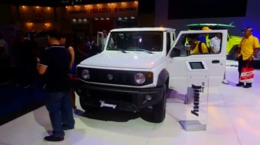 Pasay, PH - 27 Ekim - Suzuki Jimny 27 Ekim 2018 'de Filipin Uluslararası Motor Fuarı' nda Dünya Ticaret Merkezi Manila, Pasay, Filipinler.