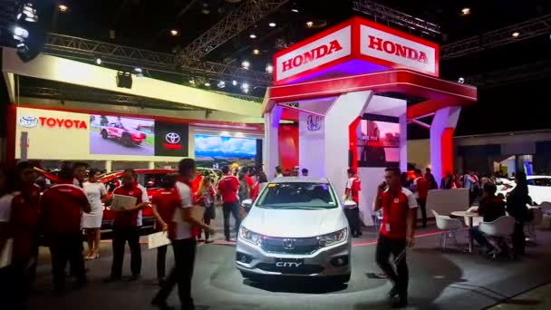 Pasay October Honda Stad Oktober 2018 Philippine International Motor Show — Stockvideo
