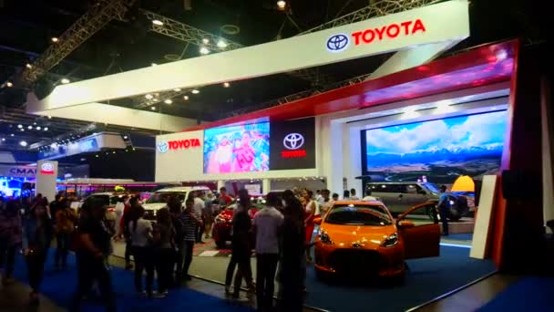 Pasay October Toyota Car Booth October 2018 Philippine International Motor — Stock Video