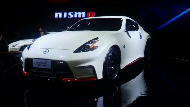 Pasay Outubro Nissan 370Z Outubro 2018 Salão Internacional Automóveis Das — Vídeo de Stock