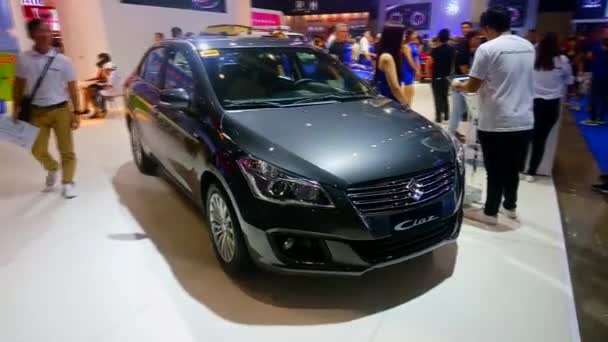 Pasay October Suzuki Ciaz Oktober 2018 Philippine International Motor Show — Stockvideo