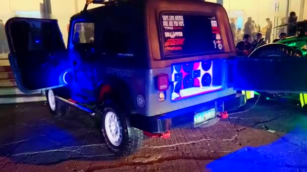 Pasig Noviembre Altavoz Sonido Del Coche Instaló Noviembre 2018 Feria — Vídeos de Stock