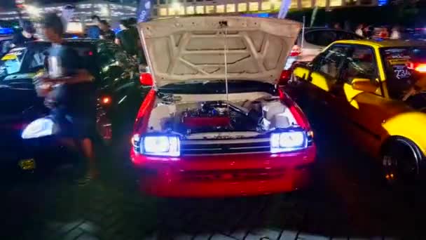 Pasay December Toyota Corolla Desember 2018 Bumper Bumper Car Show – stockvideo