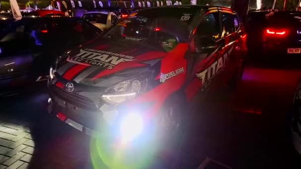 Pasay December Toyota Vios December 2018 Bumper Bumper Car Show — Stock Video