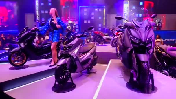 Pasay March Yamaha Motorcycle Racing Motor Bike Show March 2019 — Stock Video