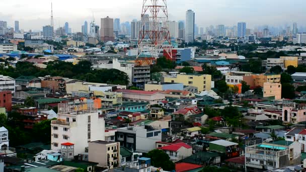 Quezon City Grudzień Przegląd Miast Ciągu Dnia Grudnia 2020 Quezon — Wideo stockowe