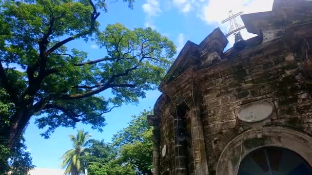 Manila October Paco Park Кладовище Saint Pancratius Chapel Facade Жовтня — стокове відео