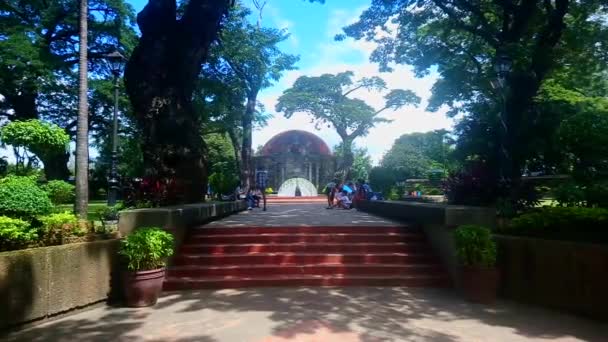 Manila October Paco Park Кладовище Saint Pancratius Chapel Facade Жовтня — стокове відео