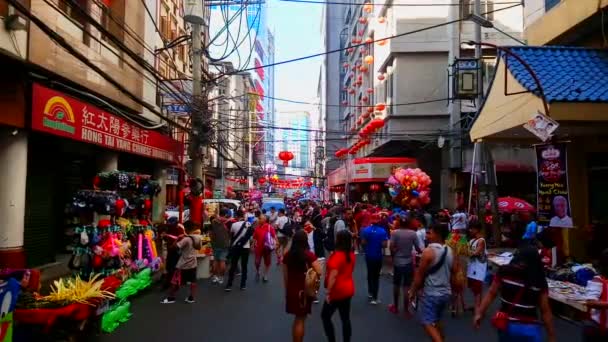 美国俄勒冈州马尼拉2月5日 2019年2月5日 人们在菲律宾马尼拉庆祝中国新年 — 图库视频影像