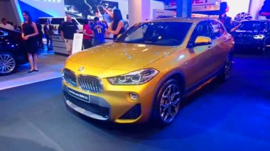 Pasay, PH - 27 Ekim - Bmw X2 SUv 27 Ekim 2018 'de Filipin Uluslararası Motor Fuarı' nda Dünya Ticaret Merkezi Manila, Pasay, Filipinler.