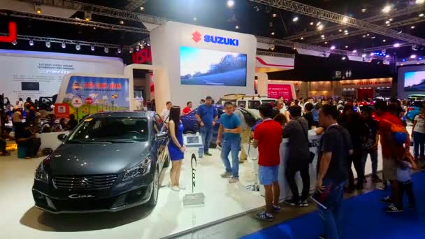 Pasay October Mobil Booth Suzuki Pada Oktober 2018 Philippine International — Stok Video