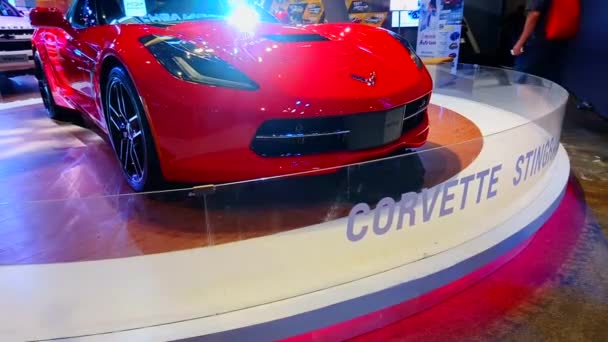 Pasay April Chevrolet Corvette Stingray Manila International Auto Show Pada — Stok Video