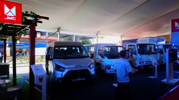 Pasay Aprile Stand Camion Jmc Manila International Auto Show Aprile — Video Stock