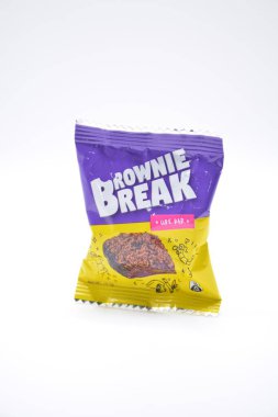 MANILA, PH - 22 Şubat - Brownie break ube bar 22 Şubat 2025, Manila, Filipinler. Brownie break, Filipinler 'de bir çerez üreticisi..