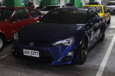PARANAQUE, PH - OCT 11 - Toyota Gazoo Racing (GR) ihracat şampiyonasında Toyota 86 11 Ekim 2025 tarihinde Paranaque, Filipinler 'de. Toyota GR ihracat şampiyonası Filipinler 'de bir otomobil etkinliğidir..
