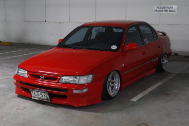 PARANAQUE, PH - OCT 11 - Toyota Gazoo Racing 'de (GR) Toyota corolla 11 Ekim 2025 tarihinde Paranaque, Filipinler' de şampiyonluk kazandı. Toyota GR ihracat şampiyonası Filipinler 'de bir otomobil etkinliğidir..