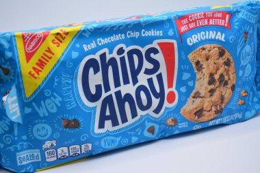 MANILA, PH-22 Şubat 2025 'te Manila, Filipinler' de Chips Ahoy kurabiyeleri. Chips Ahoy, Amerika 'da kurabiye yapıyor..