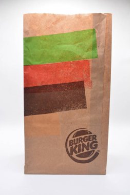 MANILA, PH-22 Şubat 2025 'te Manila, Filipinler' de Burger King kahverengi kesekağıdı. Burger King, ABD 'de bir fast food restoran zinciri..
