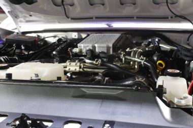 Pasay, PH - NOV 15 - Toyota arazi kruvazörü motoru 15 Kasım 2025 tarihinde Pasay, Filipinler 'de Manila Oto Salon' da. Manila Oto Salonu, Filipinler 'de bir otomobil fuarı etkinliğidir..