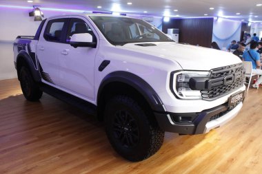 PAsay, PH - NOV 15 - Ford Ranger 15 Kasım 2025 tarihinde Pasay, Filipinler 'de Auto focus test sürüşünde. Odak noktası Filipinler 'de düzenlenen bir otomobil etkinliğidir..