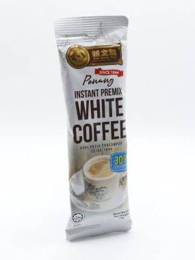 MANILA, PH - FEB 22 - Sin Boon Kee Penang 22 Şubat 2025 tarihinde Manila, Filipinler 'de Premiks Beyaz Kahve. Sin boon kee, Malezya 'da bir kahve makinesidir..