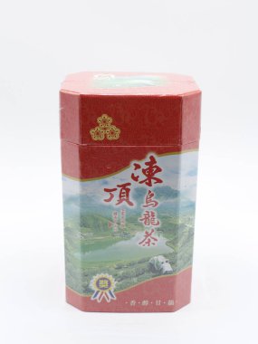 MANILA, PH - 22 Şubat - Tayvan Tung Ting oolong çay kutusu 22 Şubat 2025 tarihinde Manila, Filipinler. Tung Ting Tayvan 'da çay yapıyor..