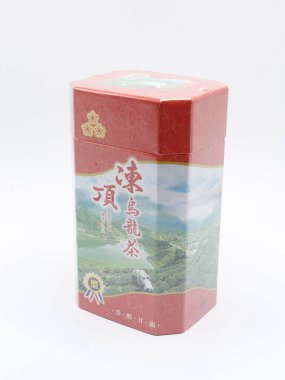 MANILA, PH - 22 Şubat - Tayvan Tung Ting oolong çay kutusu 22 Şubat 2025 tarihinde Manila, Filipinler. Tung Ting Tayvan 'da çay yapıyor..