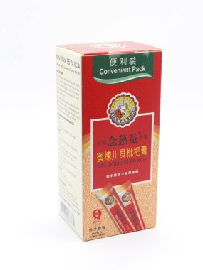 MANILA, PH - FEB 22 - Nin jiom pei pa koa stick sachet, 22 Şubat 2025, Manila, Filipinler.