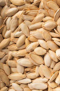 Sağlıklı Atıştırma ve Organik Gıda Temaları için Kabak Tohumları Yakın Doku Arkaplanı