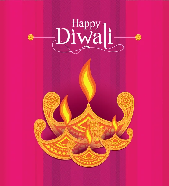 Vector Paper Diwali Design Template — Stock Vector