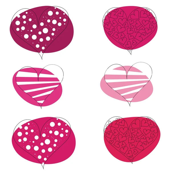 Pattern of valentines hearts — Stock Vector