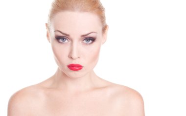 Güzel sarışın kadın.