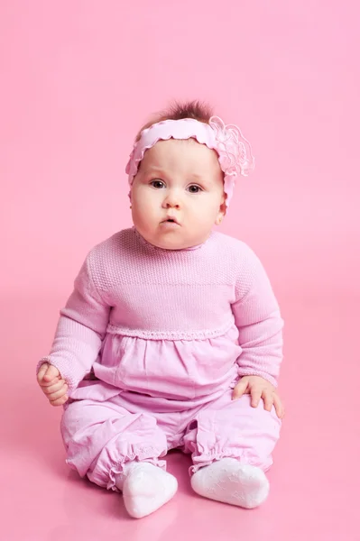 Adorable little baby girl — Stock Photo, Image