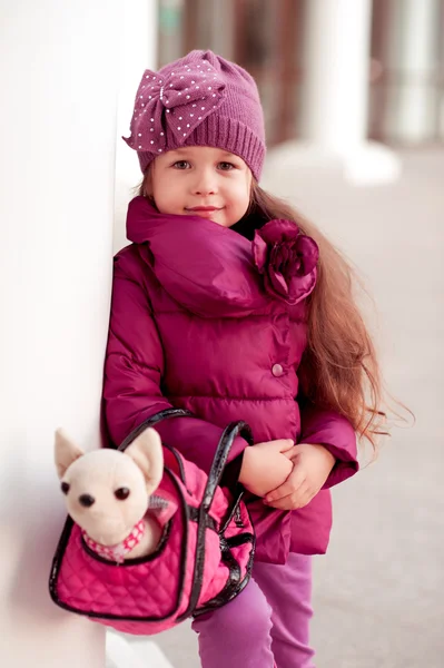 袋にグッズ ペットと赤ちゃん — ストック写真