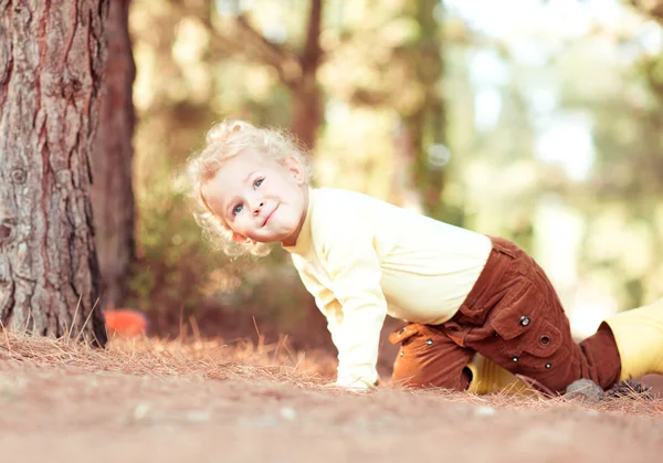 Girl at autumn park — Stock Photo, Image