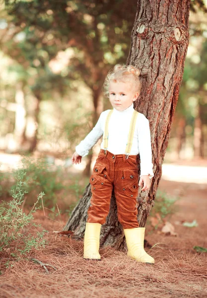 Flicka på hösten park — Stockfoto